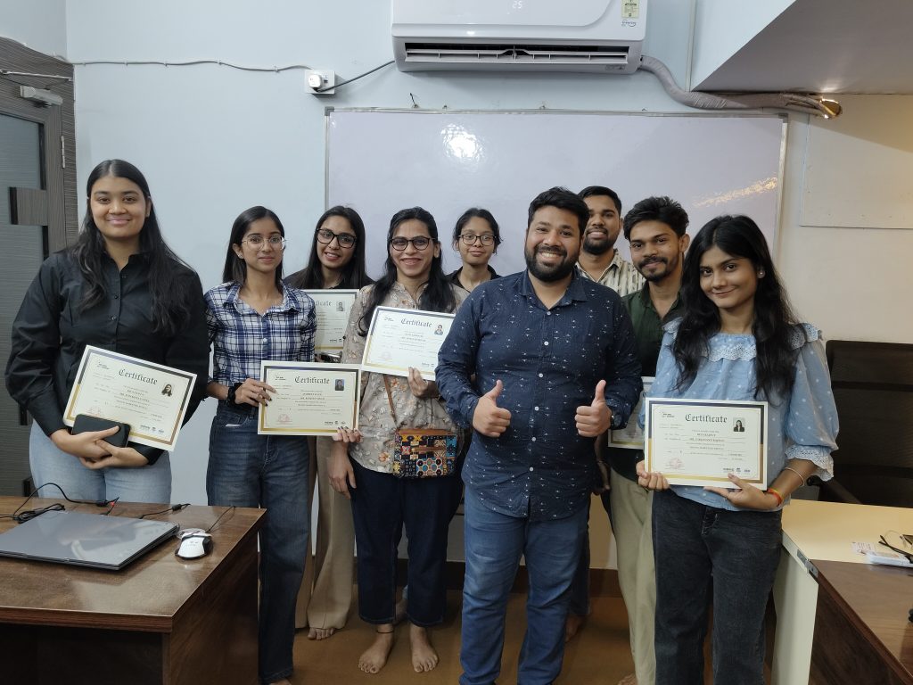 Students receiving certificates