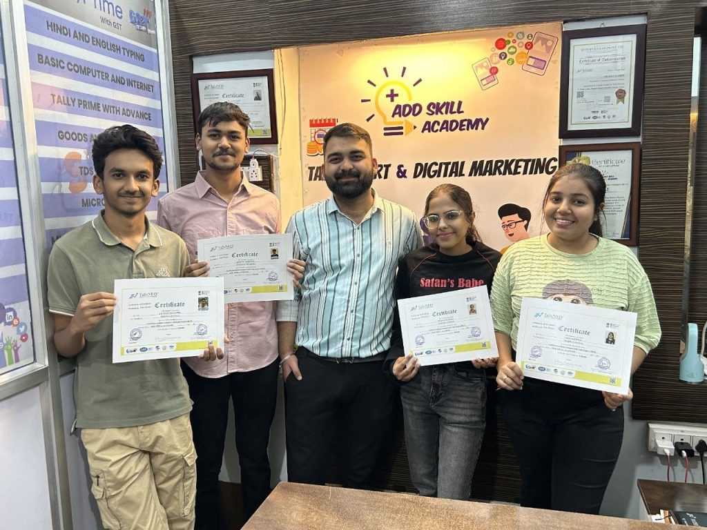 Tally and digital marketing certified students